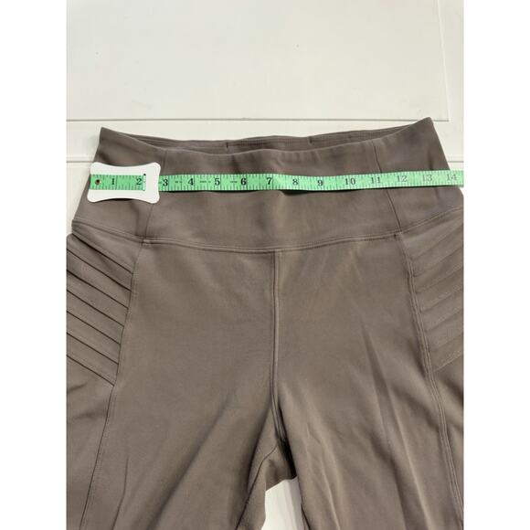 Athleta Delancey Zip Ankle Moto Tight Leggings Pants Taupe Brown Size Medium M - Picture 6 of 8